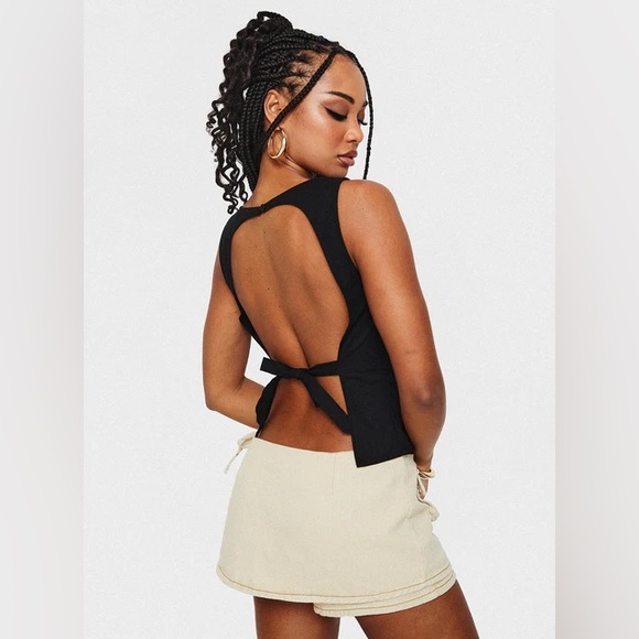 Princess Polly Lilitina Top Black - Picture 3 of 4